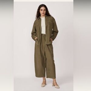Laude the Label barrel leg corduroy pants in